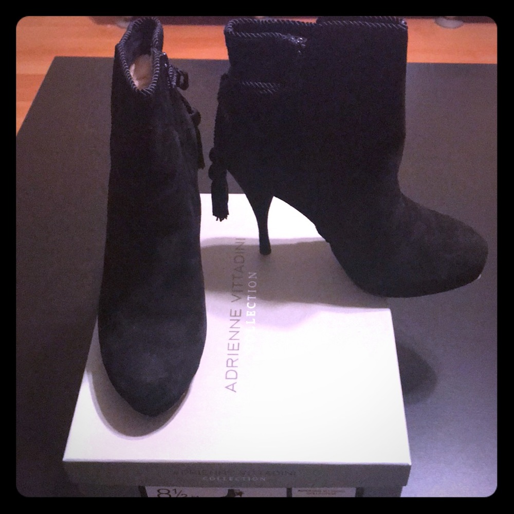 Adrienne Vittadini Collection Suede Ankle Booties